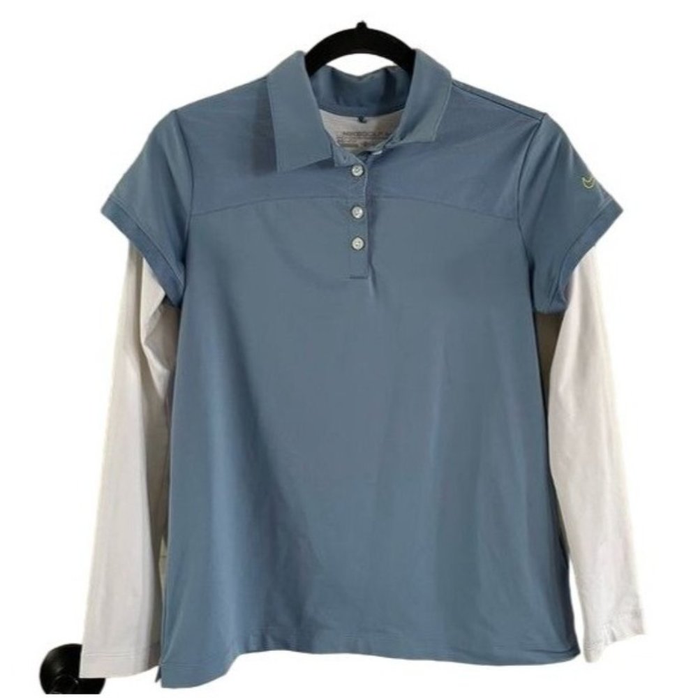 Nike Golf Women’s Sz XL Long Sleeve Polo Light Blue